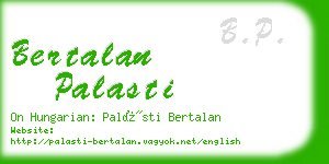 bertalan palasti business card